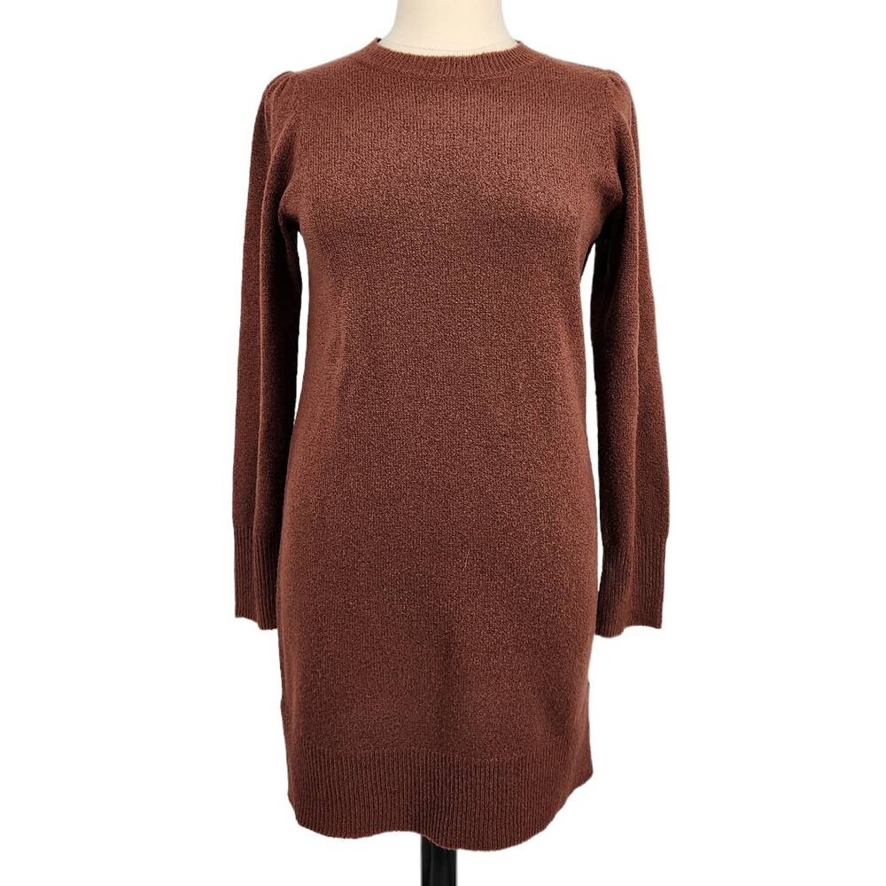 Nicole Miller Brown Tunic Sweater Dress
